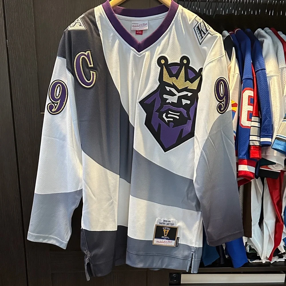 Wayne Gretzky Los Angeles Kings Mitchell & Ness 1995-96 Power Play Jersey -White - Picture 1 of 7